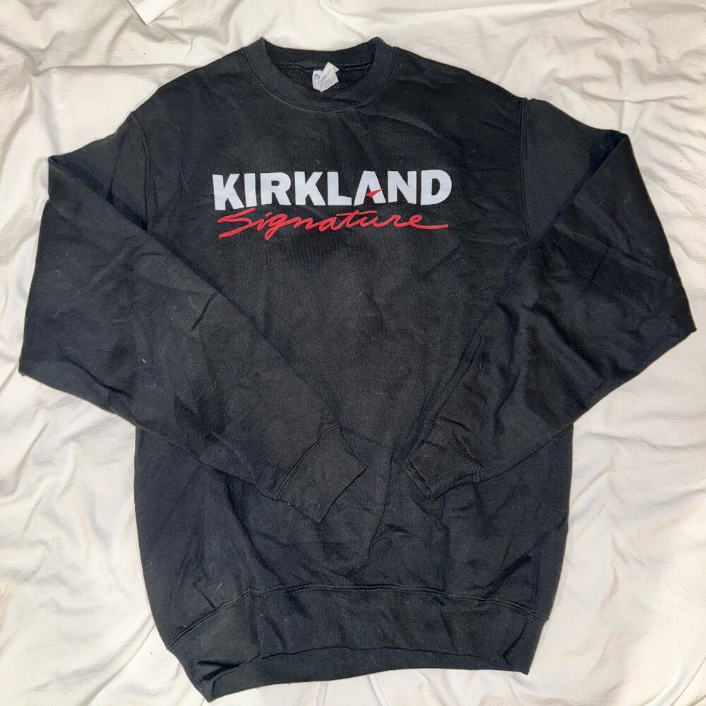 "Kirkland Signature" Black Crewneck Sweater Unisex Size Medium